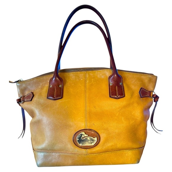 Dooney & Bourke Tan Leather Tote Bag - Picture 1 of 7